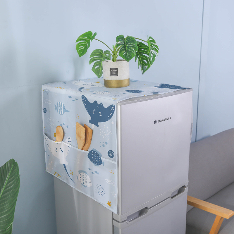 PEVA waterproof refrigerator cover cloth, household appliances, microwave hood, storage, home hanging, kitchen dust cover pic 5