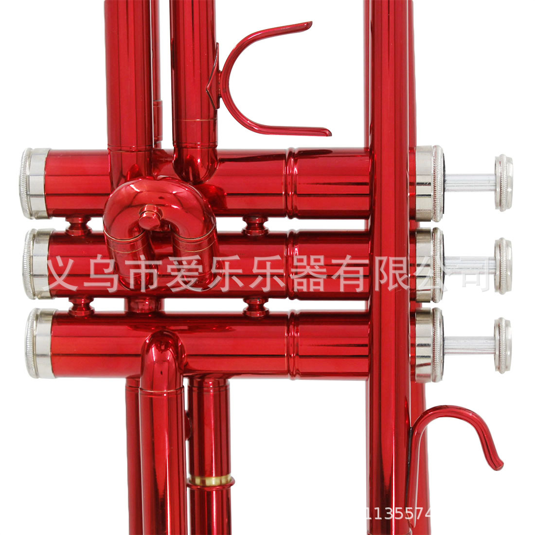 Wholesale wind band red trumpet instrument manufacturer, children and students perform B-flat three-note trumpet, drum and bugle corps instruments pic 23
