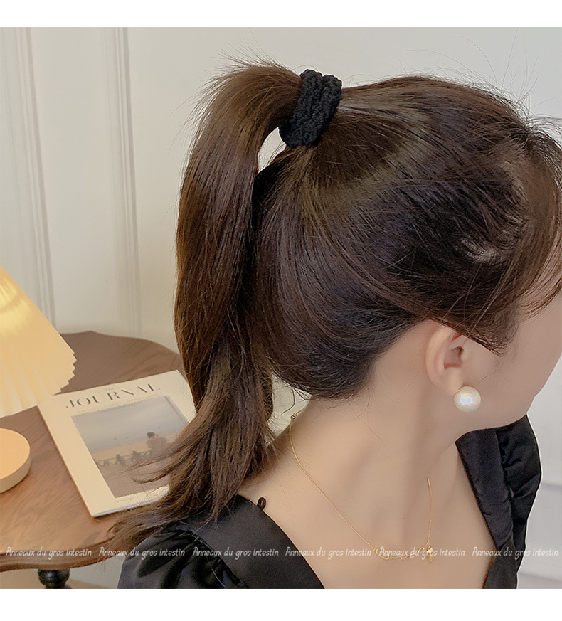 高弹力耐用发绳女加粗不伤发头绳发圈2024年新款扎头发橡皮筋头饰详情8