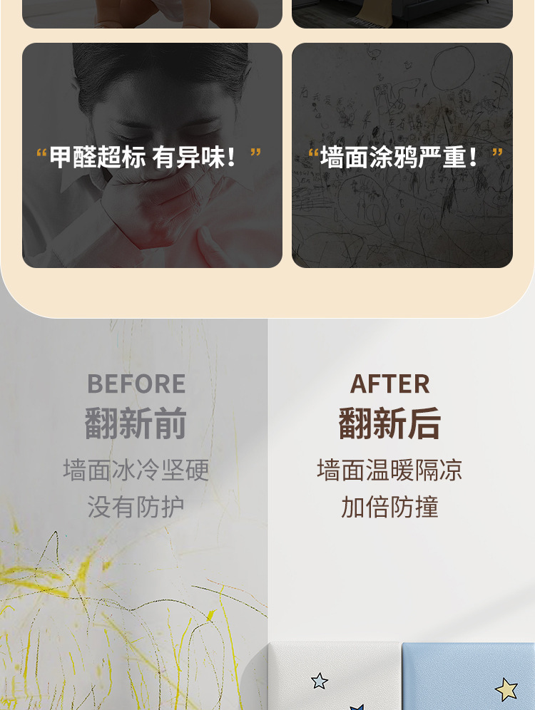 婴儿防撞墙贴儿童卡通软包宝宝防撞磕碰墙垫榻榻米防撞条儿童房墙详情4
