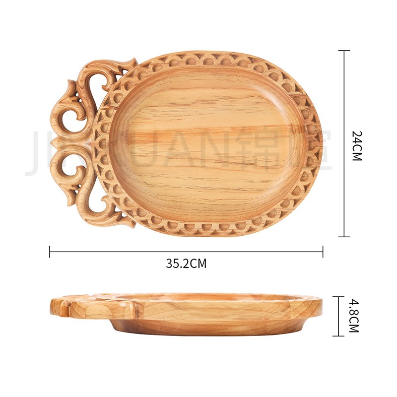 定制户外BBQ实木盘民族草原烤全羊托盘哈萨克斯坦穆斯林烤肉木盘详情2