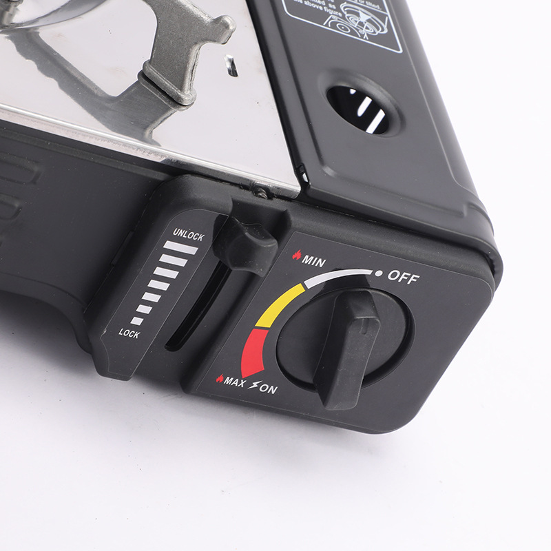 多功能双口卡式炉不锈钢面板一擦即净双眼户外便携瓦斯炉批发详情8