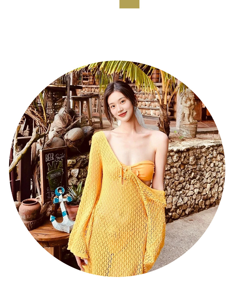 New Thai swimsuit, smock, long dress, sexy bikini, three-piece set, high-end vacation swimsuit for women 125092 pic 18