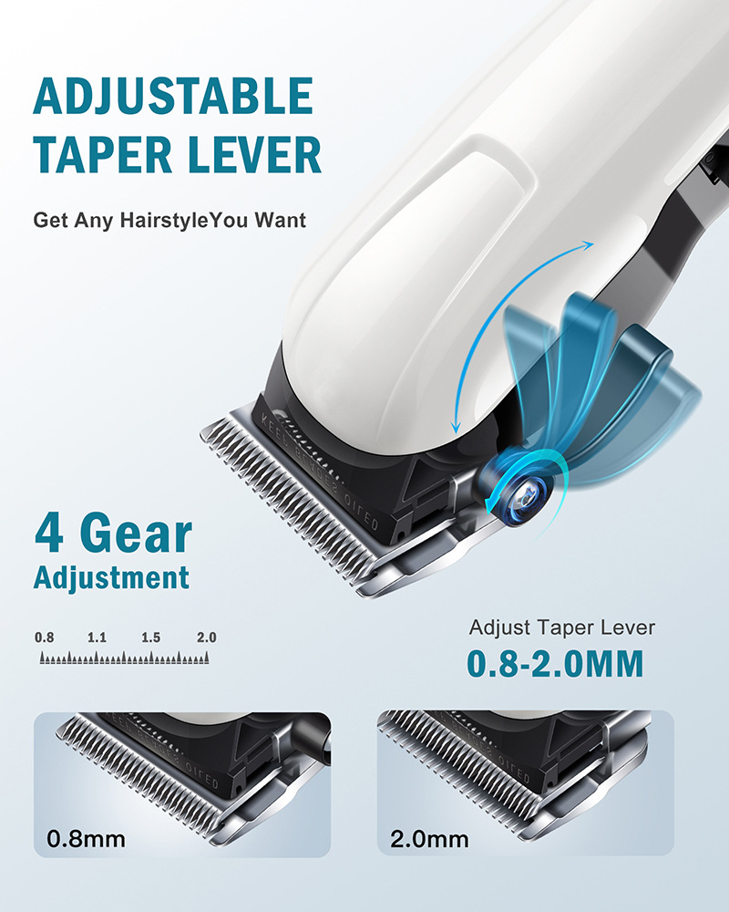 Cross-border Amazon exclusive supply of best-selling hair salon electric digital display hair clippers, electric clippers, rechargeable hair razors, and electric clippers pic 2