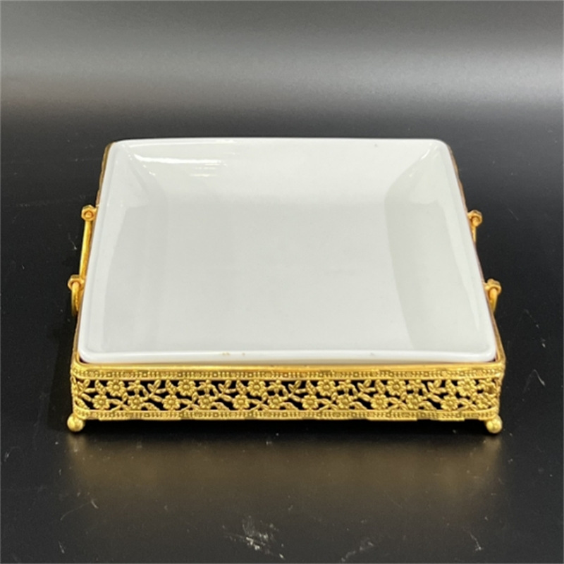 厂家直销五金提手串盘架水果盘子蛋糕甜品盘果盘合金支架家居配件详情7