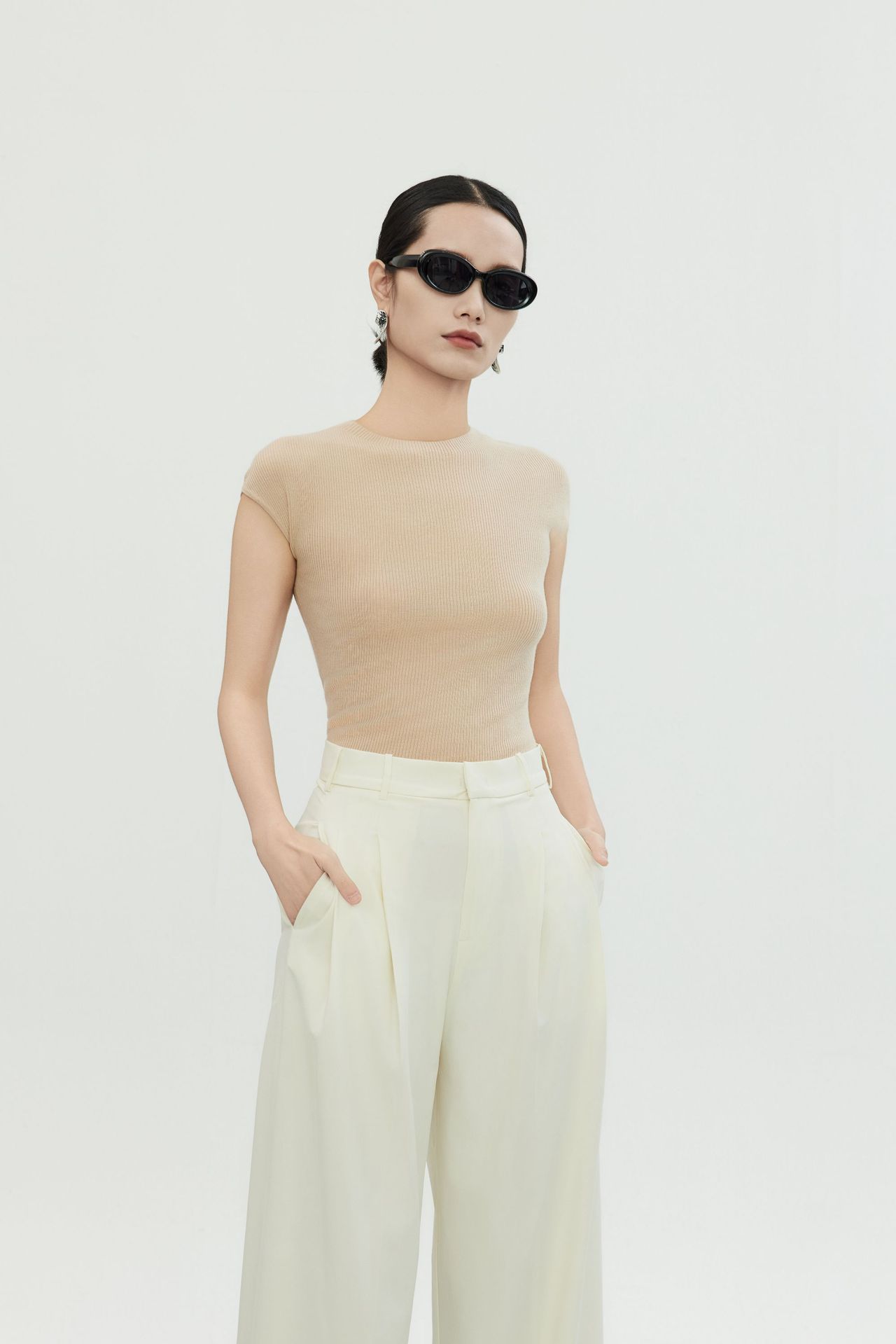 白露版型巨好无缝短袖针织衫半袖打底上衣圆领T恤女羊毛衫修身详情28