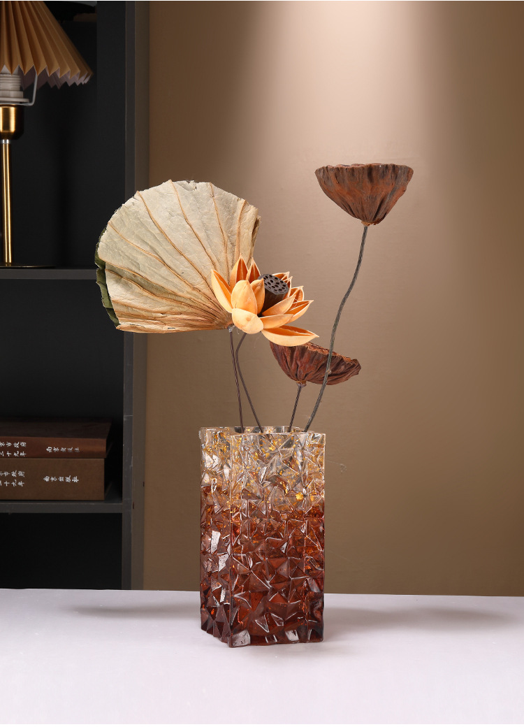 French-style high-end crystal resin vases for living room flower arrangements, European-style high-end entrance hall ornaments, and light luxury flower arrangements pic 3