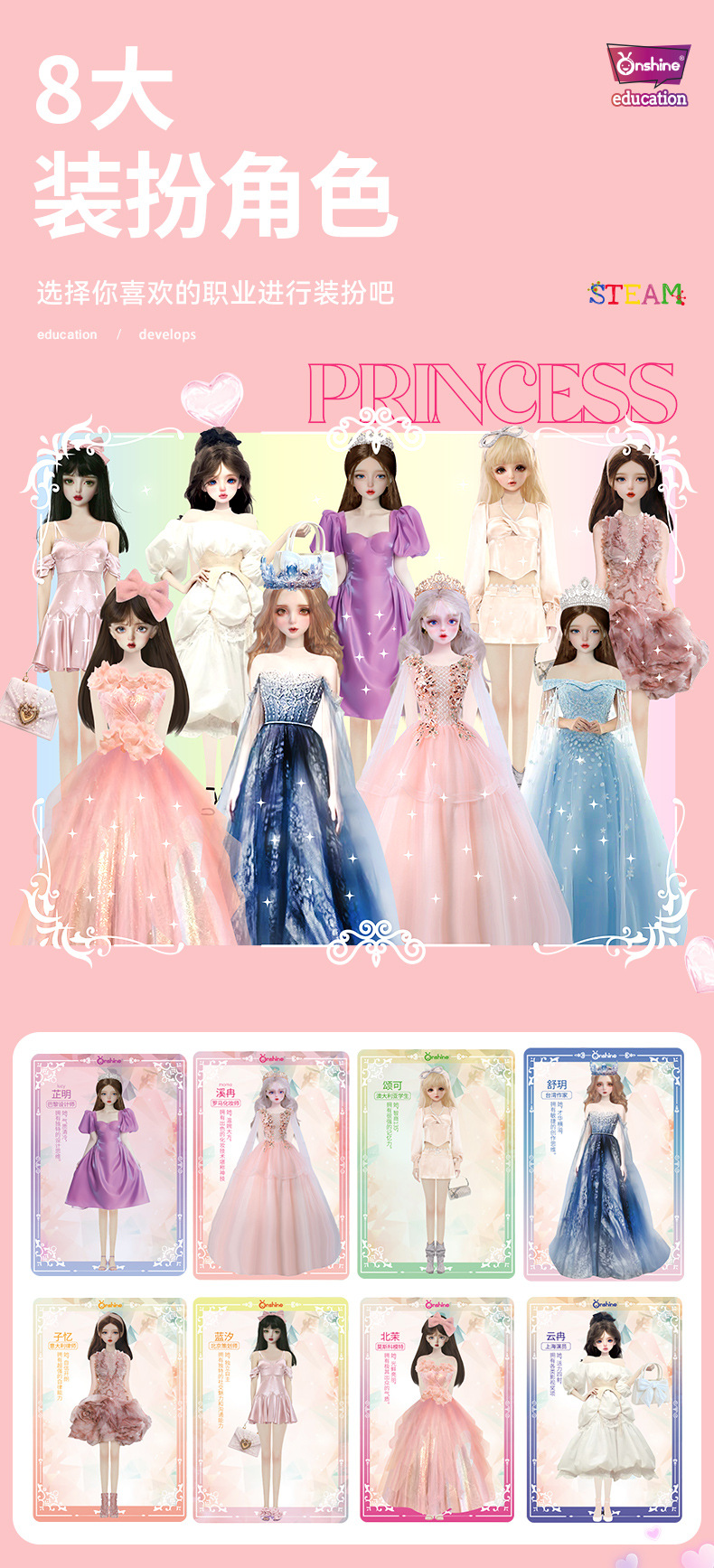 女孩磁力换装贴纸玩具公主换装秀换衣服磁性贴纸娃娃贴画佳人拼图详情4