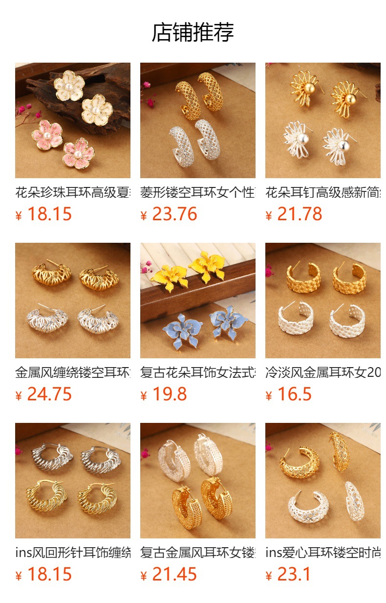 Flower pearl earrings with a light luxury and high-end feel for summer 2024, versatile 925 accessories, French retro earrings for women wholesale pic 1