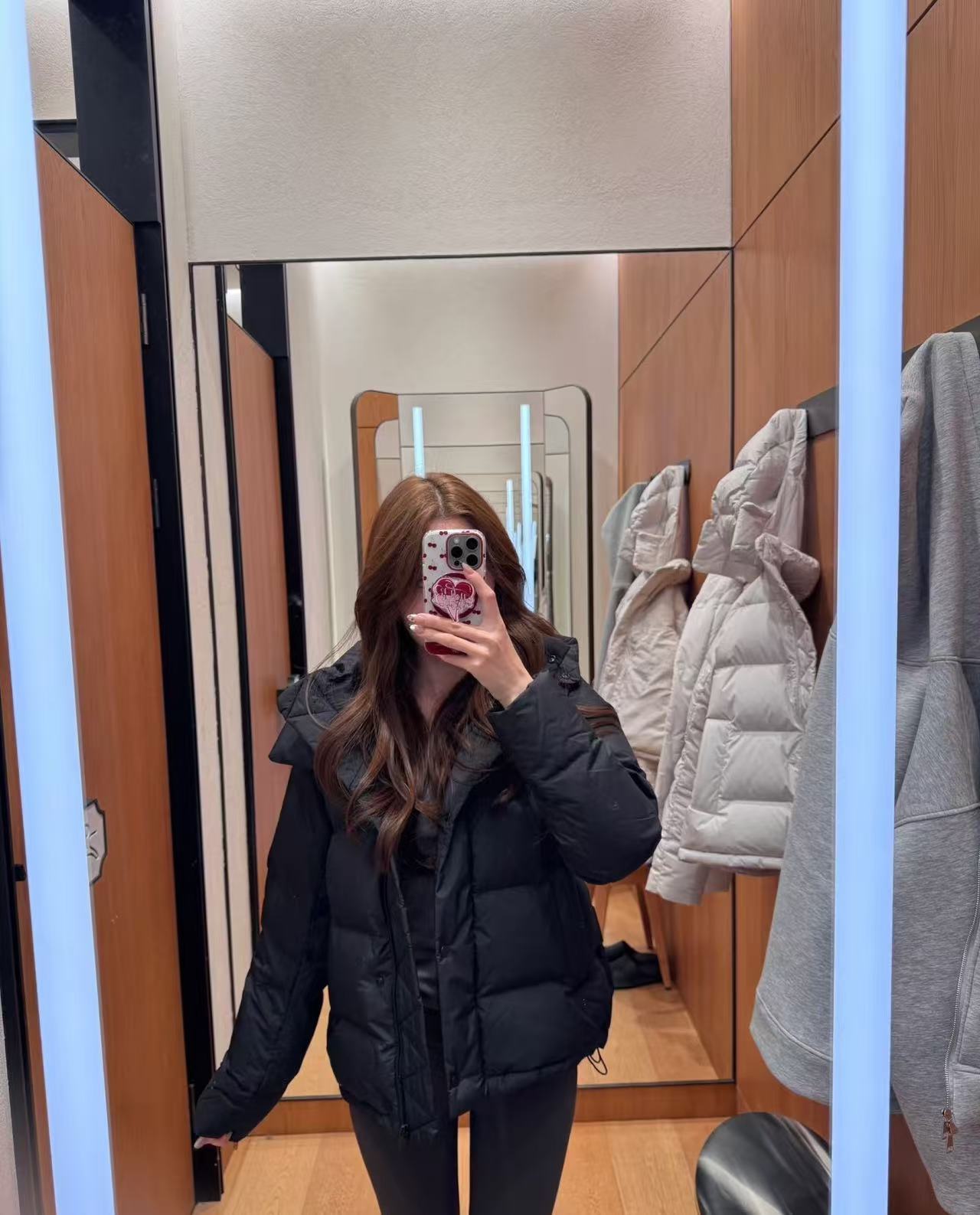 lulu同款泡芙五格杜邦三防可溯源90白鸭绒羽绒服女短款防寒面包服详情24