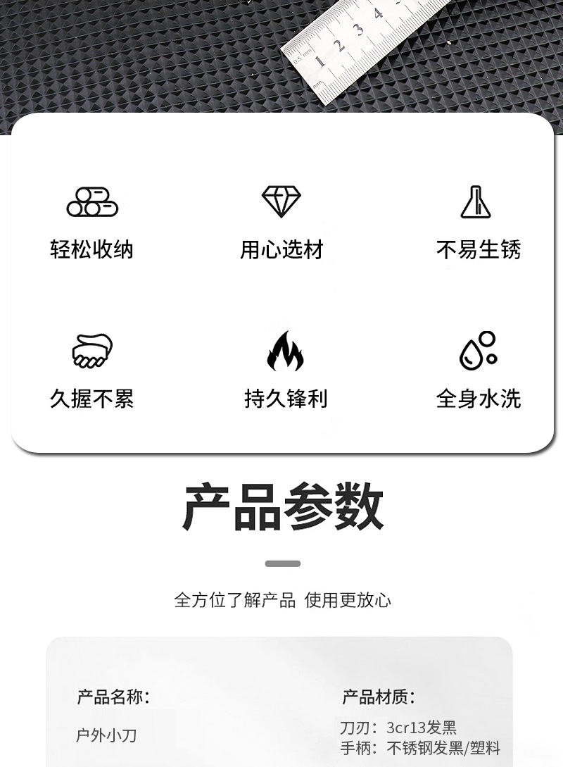 In-stock folding knife, claw knife, multi-functional outdoor survival knife, portable mini fruit knife pic 2