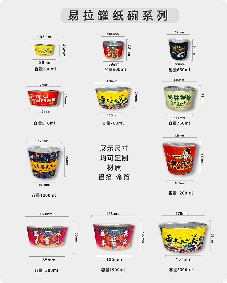 Wholesale of popular easy-open cans, paper bowls, takeout packaging and sealing boxes, disposable food boxes, aluminum foil insulated and leak-proof packaging boxes pic 10