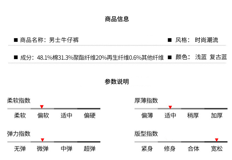 安洋美式复古星空纹牛仔裤男士春夏款2024新品直筒阔腿休闲长裤子详情4