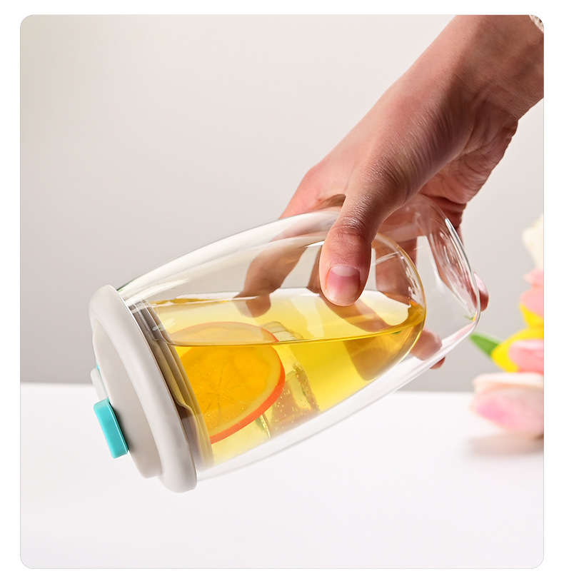 Double-layered glass cups with LIDS in stock for wholesale. Simple, high-temperature resistant, portable cups for direct drinking with LIDS and glass drinking cups pic 21