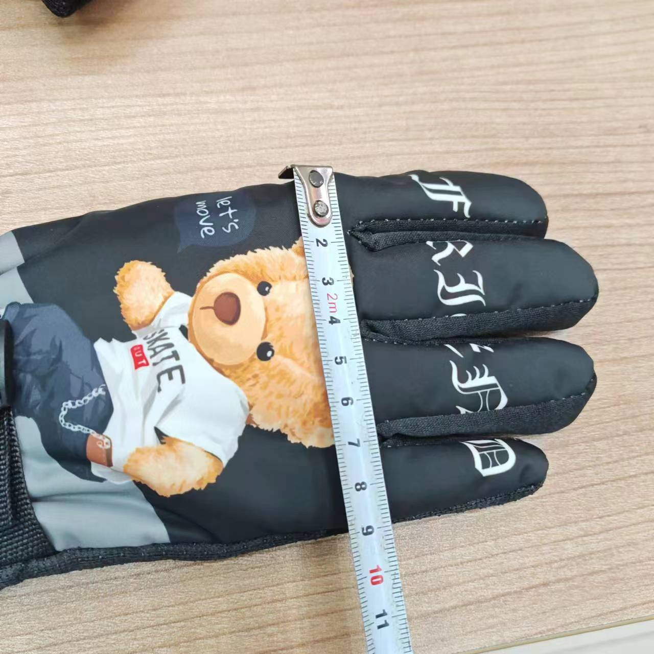跨境卡通儿童手套加厚滑雪保暖手套户外北面小学生分指五指骑行详情13