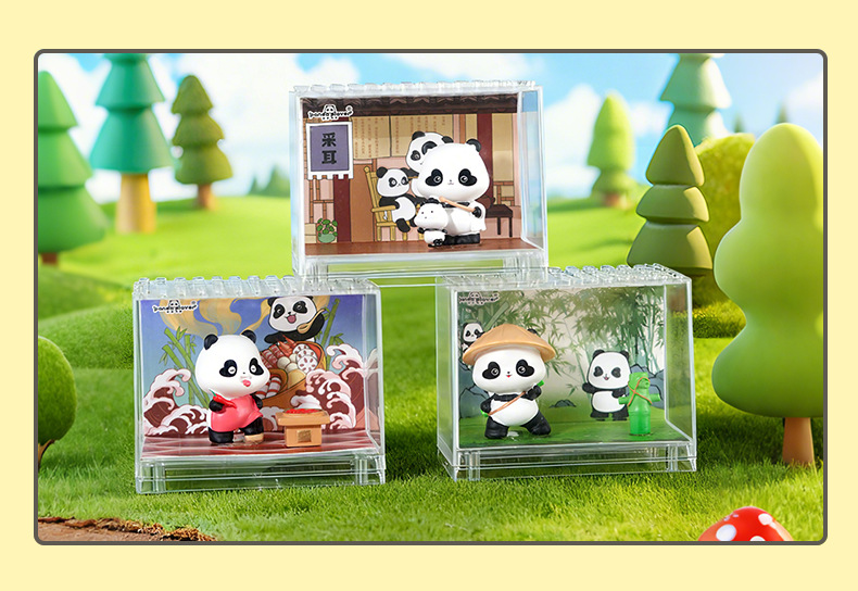 创意熊猫微观武功小摆件互动治愈可爱风桌面装饰品送朋友生日礼物工艺品微景观详情24