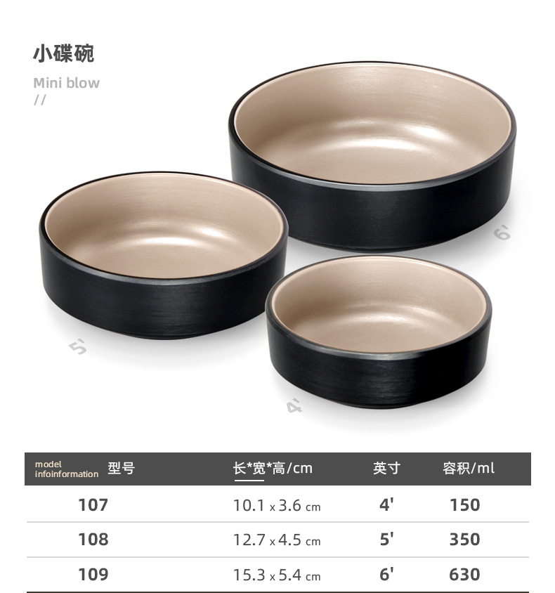 Melamine Japanese matte round plate, imitation porcelain round plate, hotel restaurant dish plate, rice bowl plate, round plate for commercial use pic 13