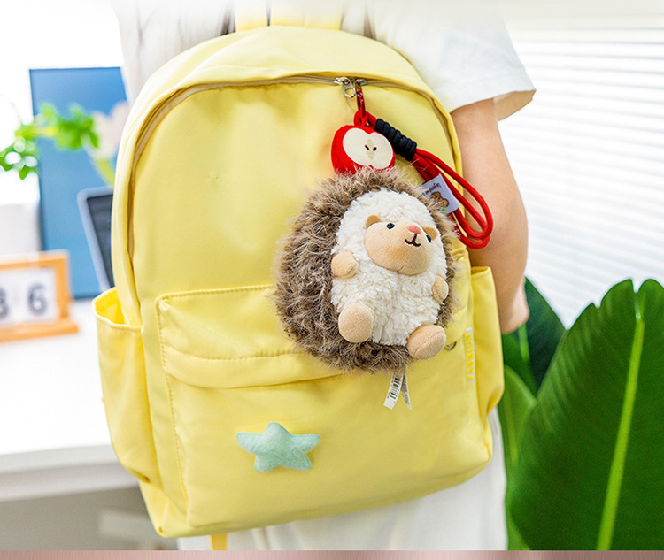Adorable pequeño erizo peluche muñeca bondadoso bolsa colgante mesa pendulo simulación animal regalo de cumpleaños pic 18