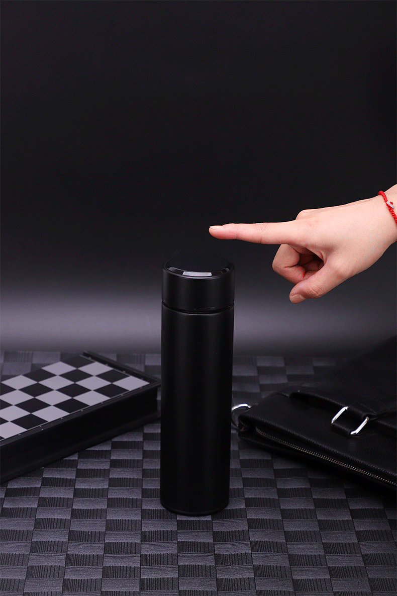 Smart temperature-measuring insulated cup, LED touch display temperature water cup, couple cup, creative business cup, gift water cup pic 1