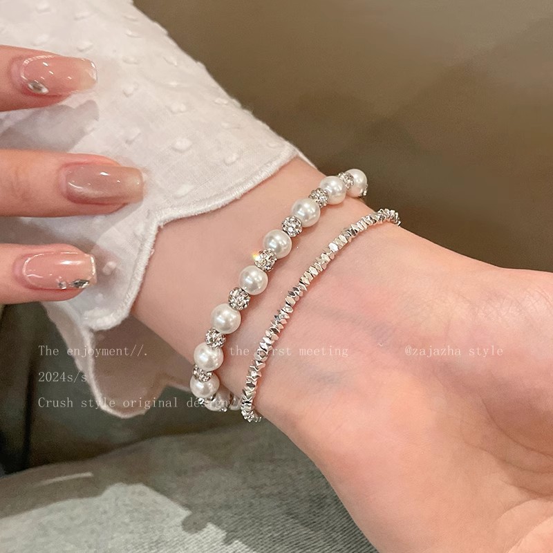 满天星珍珠碎银子串珠手链女冷淡风轻奢高级感小清新学生闺蜜手饰详情15