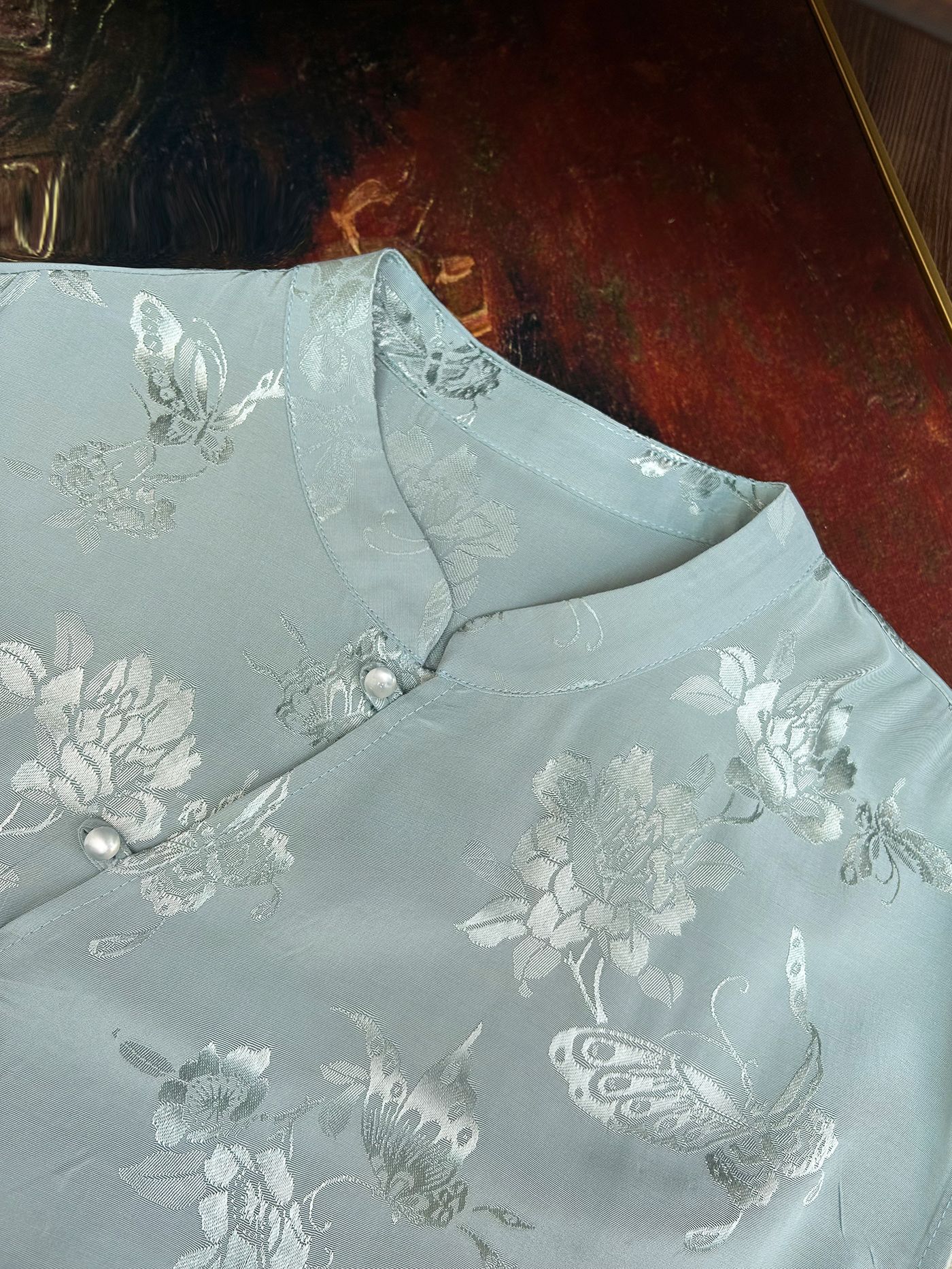 New Chinese-style improved cheongsam dress for summer 2025, a new traditional Chinese jacquard dress, elegant and noble mid-length dress for women pic 9