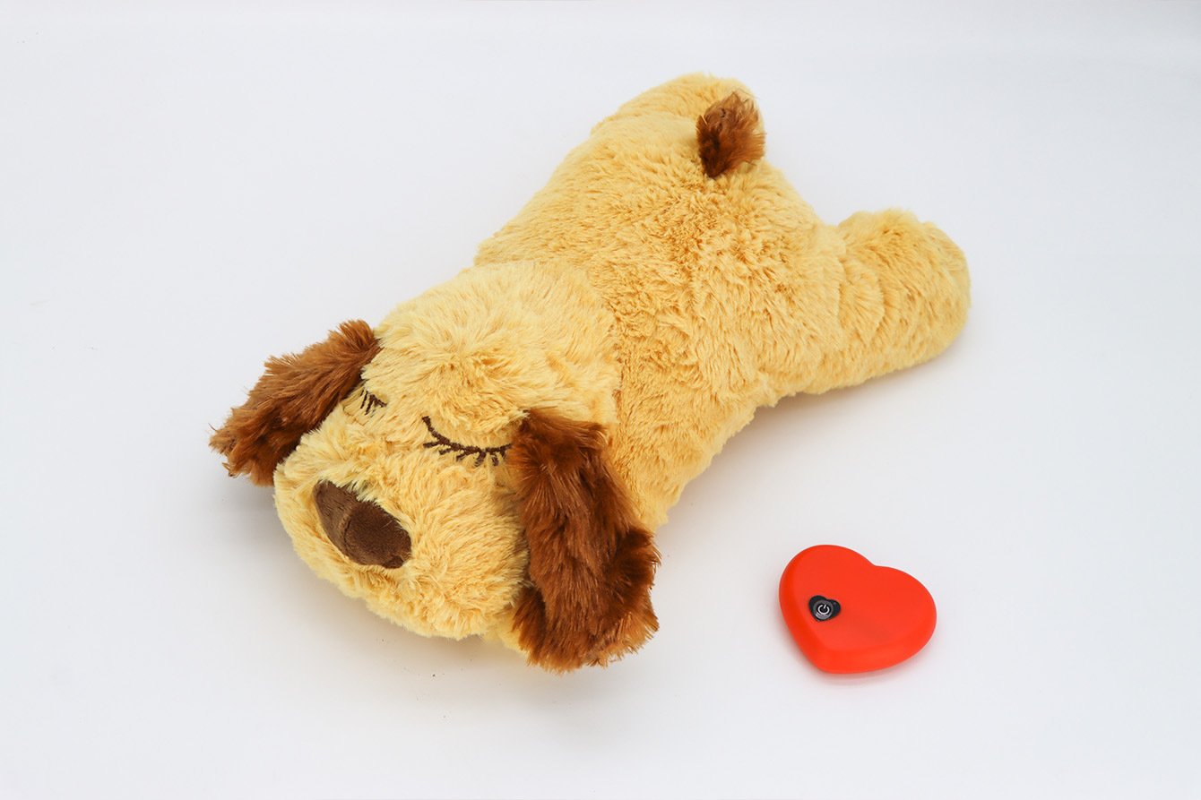 Pet soothing toys, plush dog interactive heartbeat pet toys, anxiety companionship sleep toys, cat and dog toys pic 8