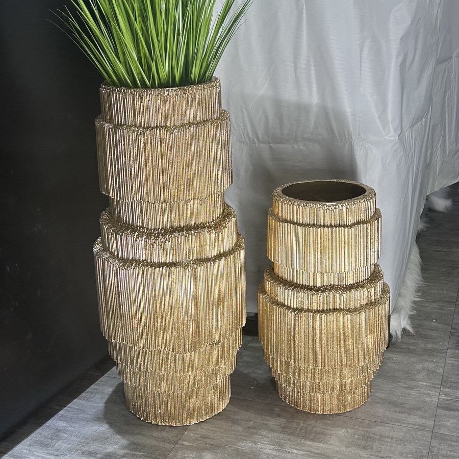A new simple and elegant fiberglass floor-standing ceramic vase, an expensive soft decoration item for office rooms pic 3