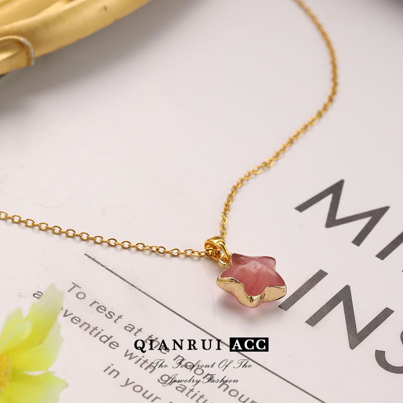 天然五角星吊坠高级感星星饰品小轻奢设计款项厂家项链批发锁骨详情19