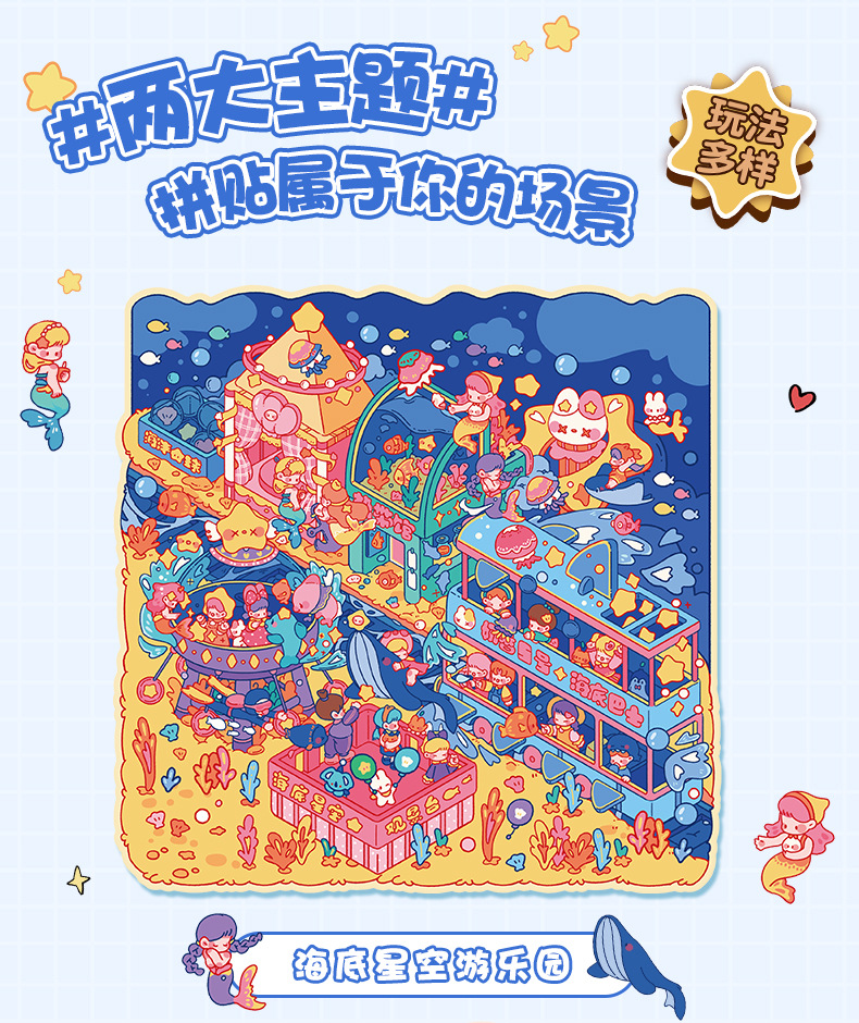 Yilan 14.0 Milk Fragrance Town Landscape Sticker 3D Scene Collage Micro-Landscape Planner Sticker diy Handmade Collage pic 4