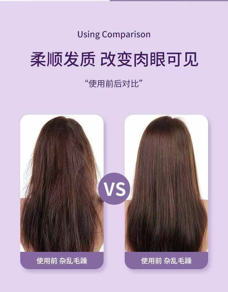 The new portable rechargeable hair straightening comb with negative ion hair care is a must-have for student dormitories. It can straighten and curl hair with an inner buckle pic 8