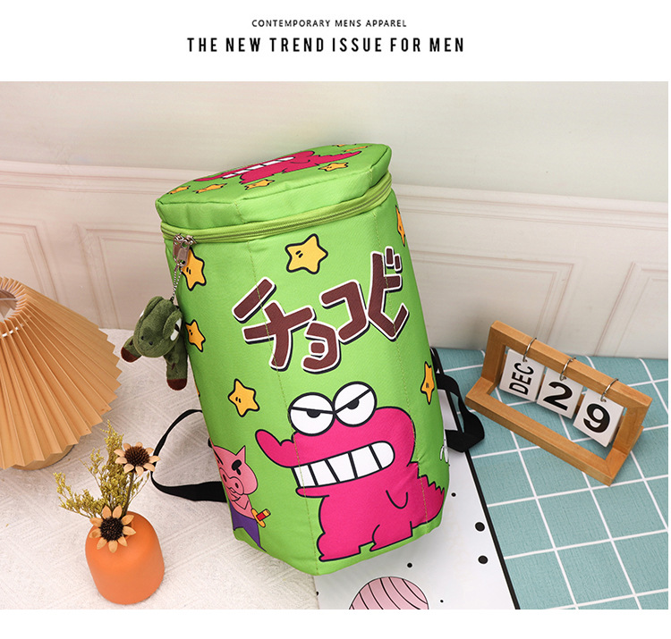 New cute schoolbag, Crayon Shin-chan, Little Crocodile box, large-capacity three-dimensional bucket bag, backpack, racket bag, trendy back pic 23