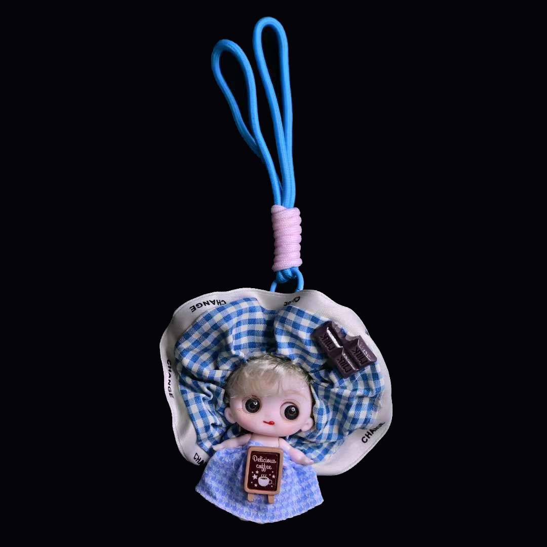 开学季毛绒玩具钥匙扣娃娃可爱卡通洋娃娃玩偶桃桃喵酱书包挂件详情3