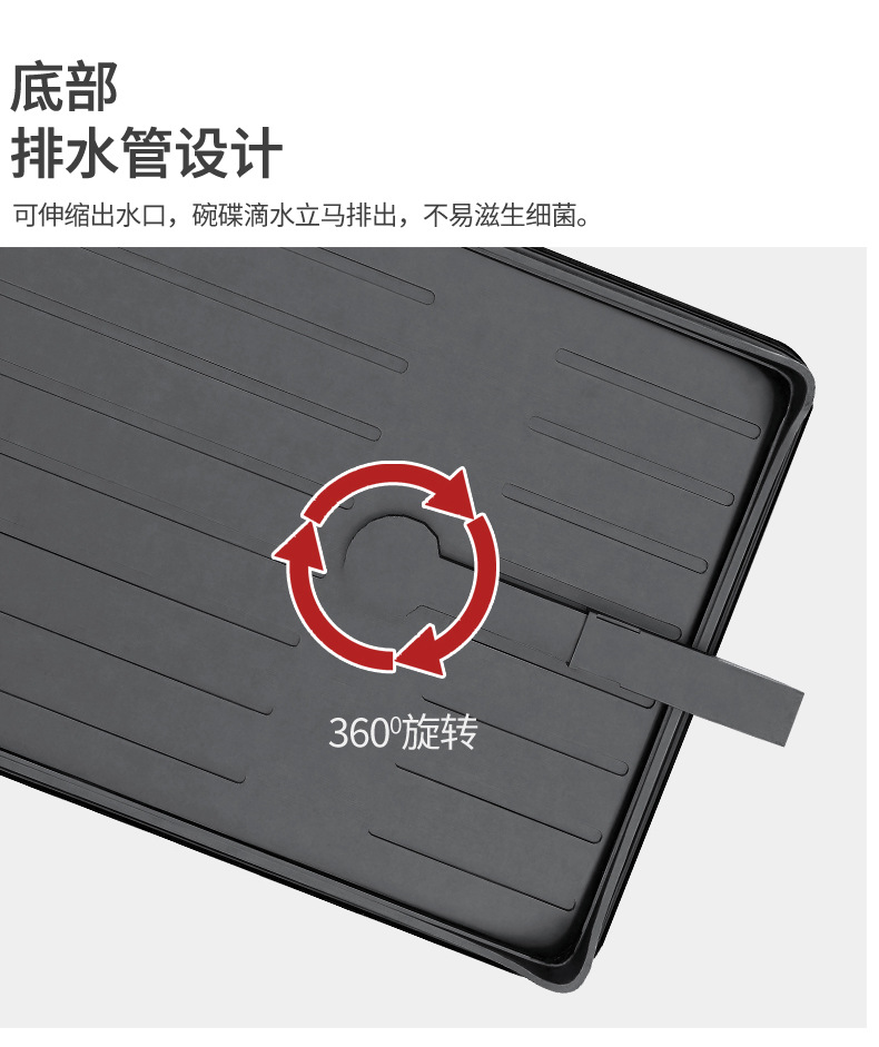 厨房碗碟碗筷收纳架水槽橱柜置物架碗架盘子沥水架放碗盘收纳盒子详情9