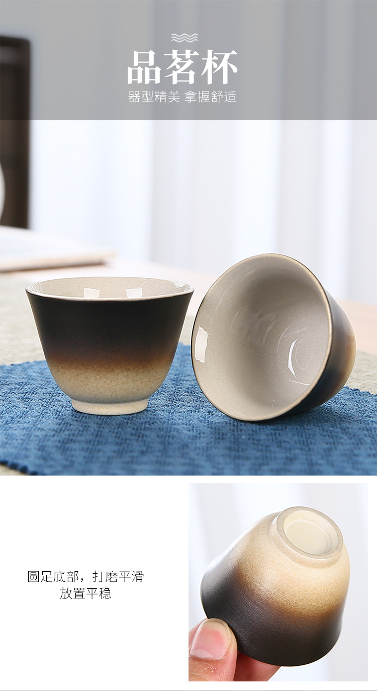 Travel portable black ceramic kung Fu tea set, Japanese teapot and tea cup gift, company opening souvenir pic 12