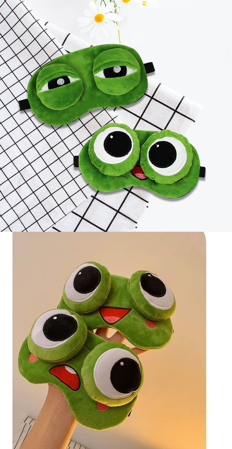 青蛙卡通眼罩夏季男女冰袋睡眠可爱遮光疲劳儿童搞怪睡觉冰敷详情3