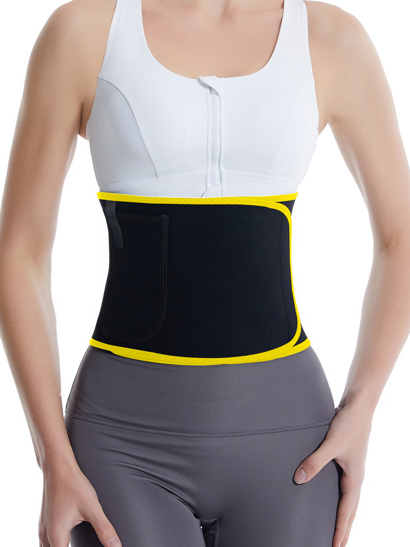X Cross-border best-selling abdominal tightening belt, sauna sweat-absorbing belt, body-shaping belt, mobile phone bag, silver ion waist seal belt pic 24