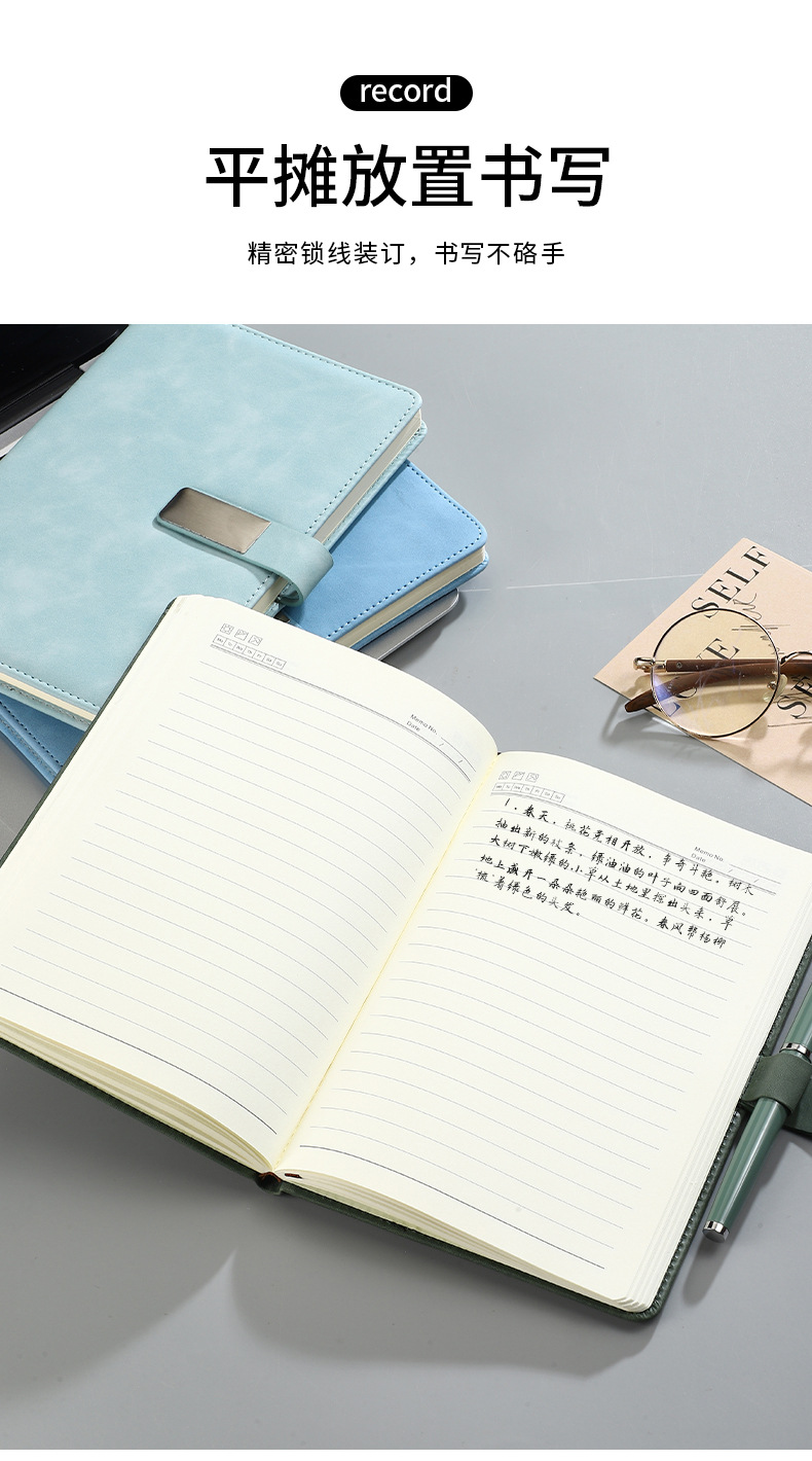 A5 magnetic buckle thickened business office diary, high appearance level gift set, festival and holiday supplies gift box, office supplies customization, customizable souvenirs pic 5
