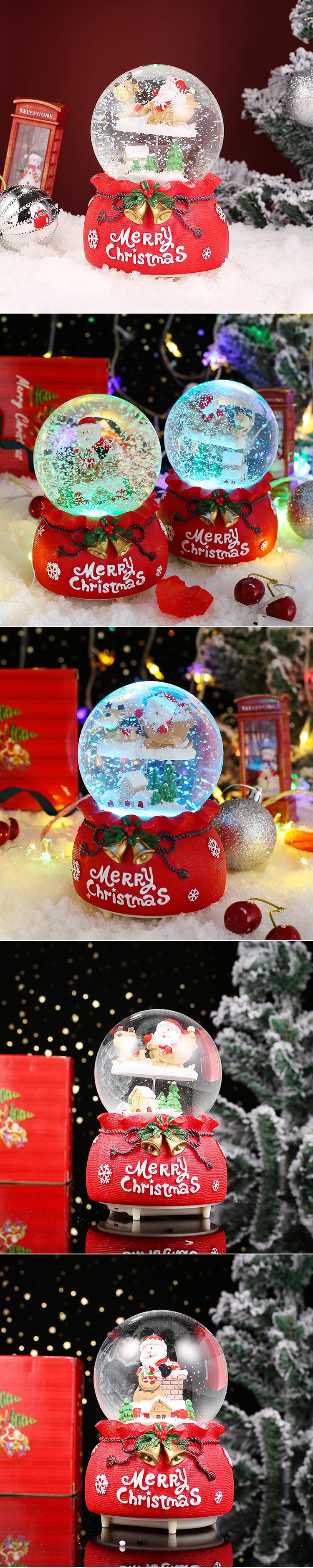 Santa Claus crystal ball, girlish heart, glowing snowflakes, snowflake glass ball, creative gifts for students on Christmas Eve pic 2