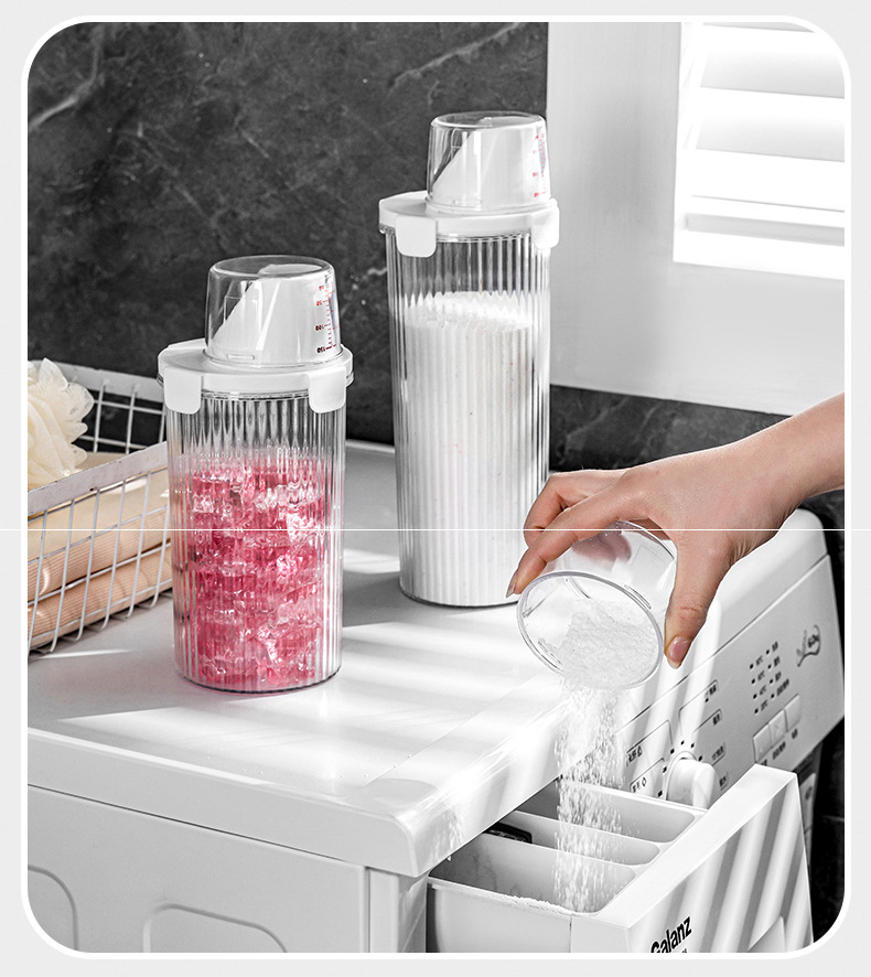 洗衣粉收纳盒子家用大容量凝珠塑料桶罐装洗衣液的容器专用储存盒详情13