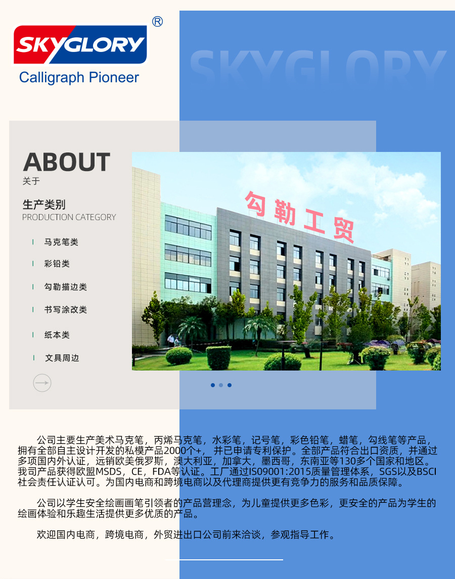 Tianhui Cross-border Double-headed oil-based marker pen, four-corner rod, large-capacity square head watercolor pen, student painting and design brush pic 1