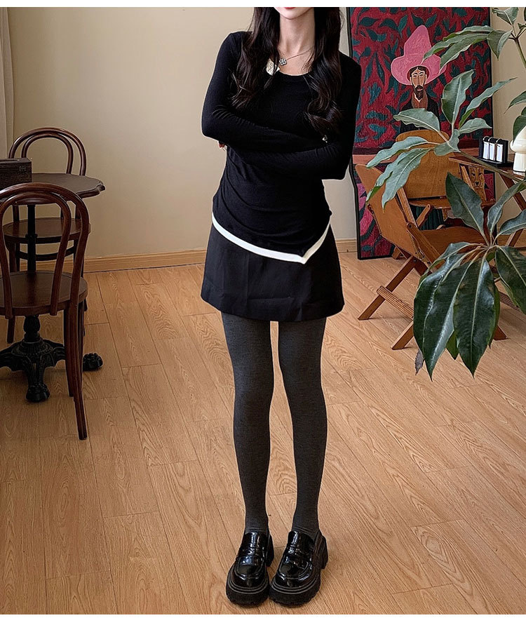 灰色连裤袜秋季薄款显瘦秋冬季保暖薄绒加厚黑色外穿婴儿绒打底袜详情11