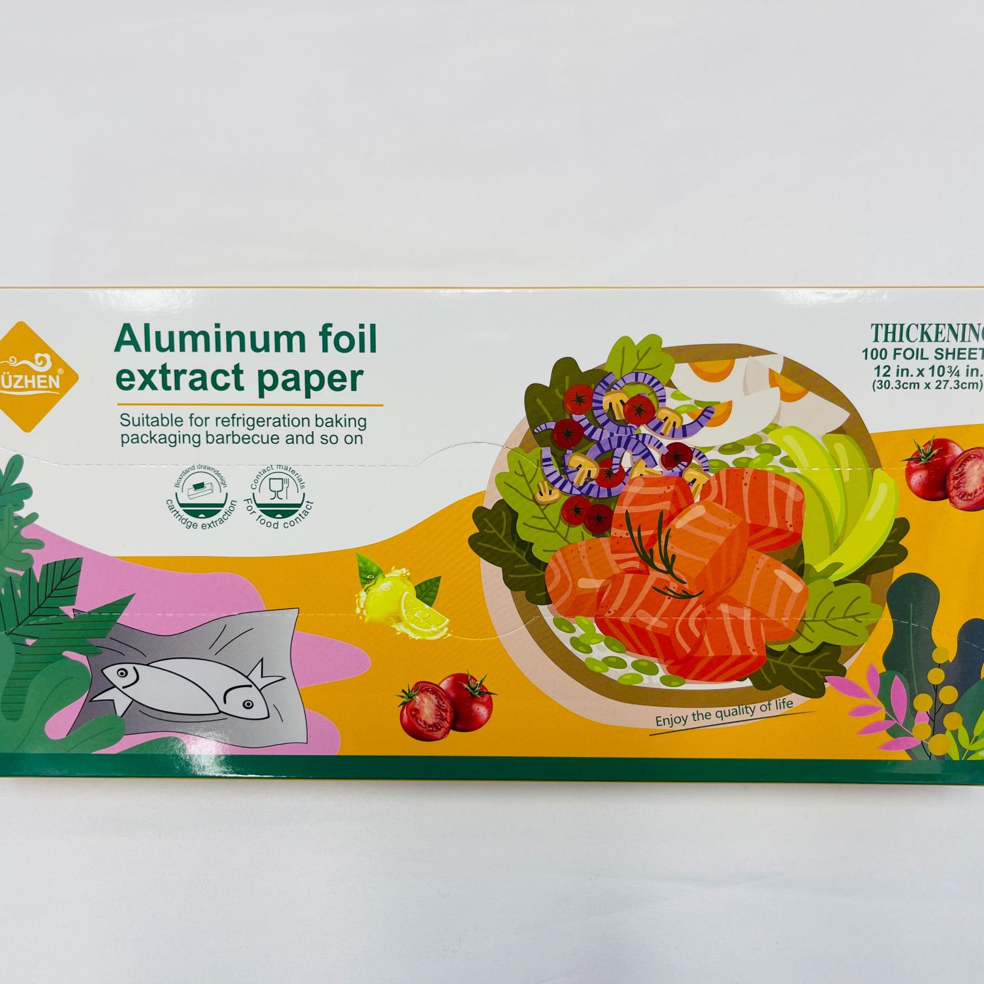 Aluminum foil户外烤鱼烤地瓜锡纸烧烤空气炸锅铝箔卷纸烘焙用纸        详情4