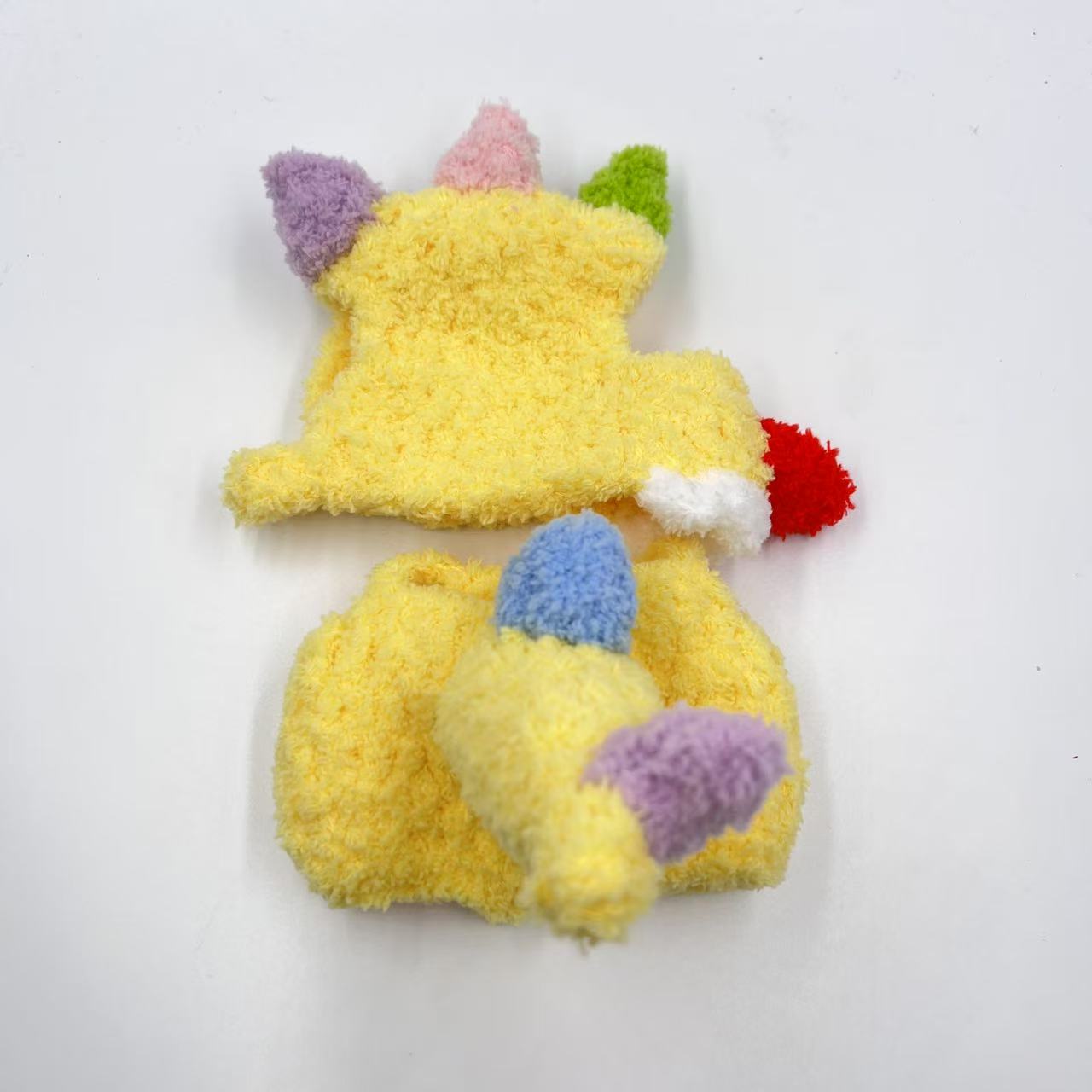 通用毛绒线迷你娃衣毛线手工钩织背带裤帽子套装玩偶娃衣批发详情3