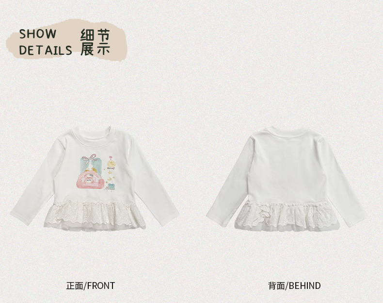 Caña pear niño niña traje primavera 2026 nuevo estilo niños korean manga larga camiseta jeans mujer bebé ropa pic 3