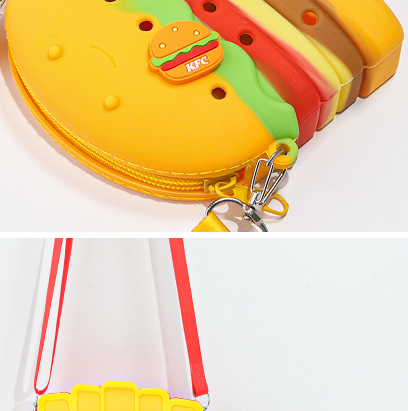 创意仿真食品硅胶洞洞包可爱薯条汉堡卡通儿童斜挎包批发玩具详情12