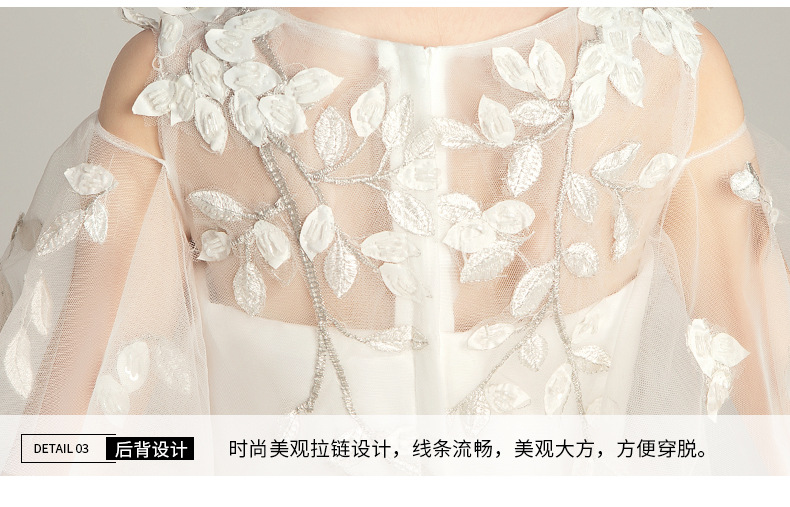 女童礼服洋气公主裙花童白纱婚纱裙主持人小女孩钢琴演出儿童礼服详情23