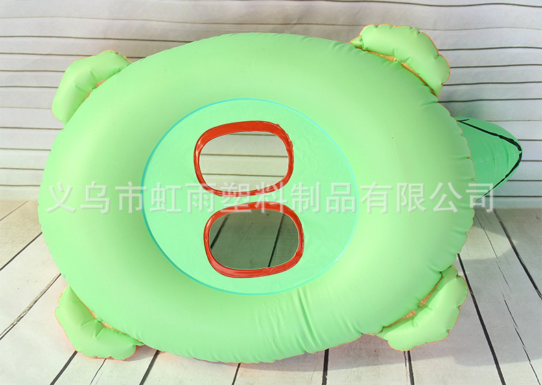 卡通乌龟艇水上充气儿童玩具座圈带把手防侧翻游泳圈婴儿坐圈批发详情7