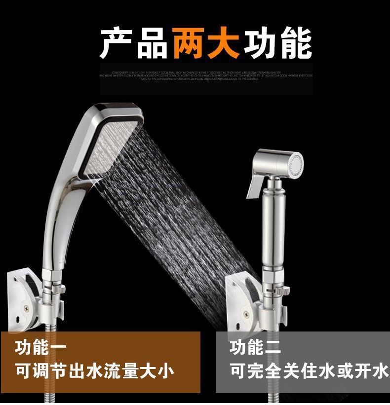 All-copper 4-inch quick-opening straight-through valve with inner and outer threads, double outer threads, showerhead, quick switch, hose and water stop valve pic 4