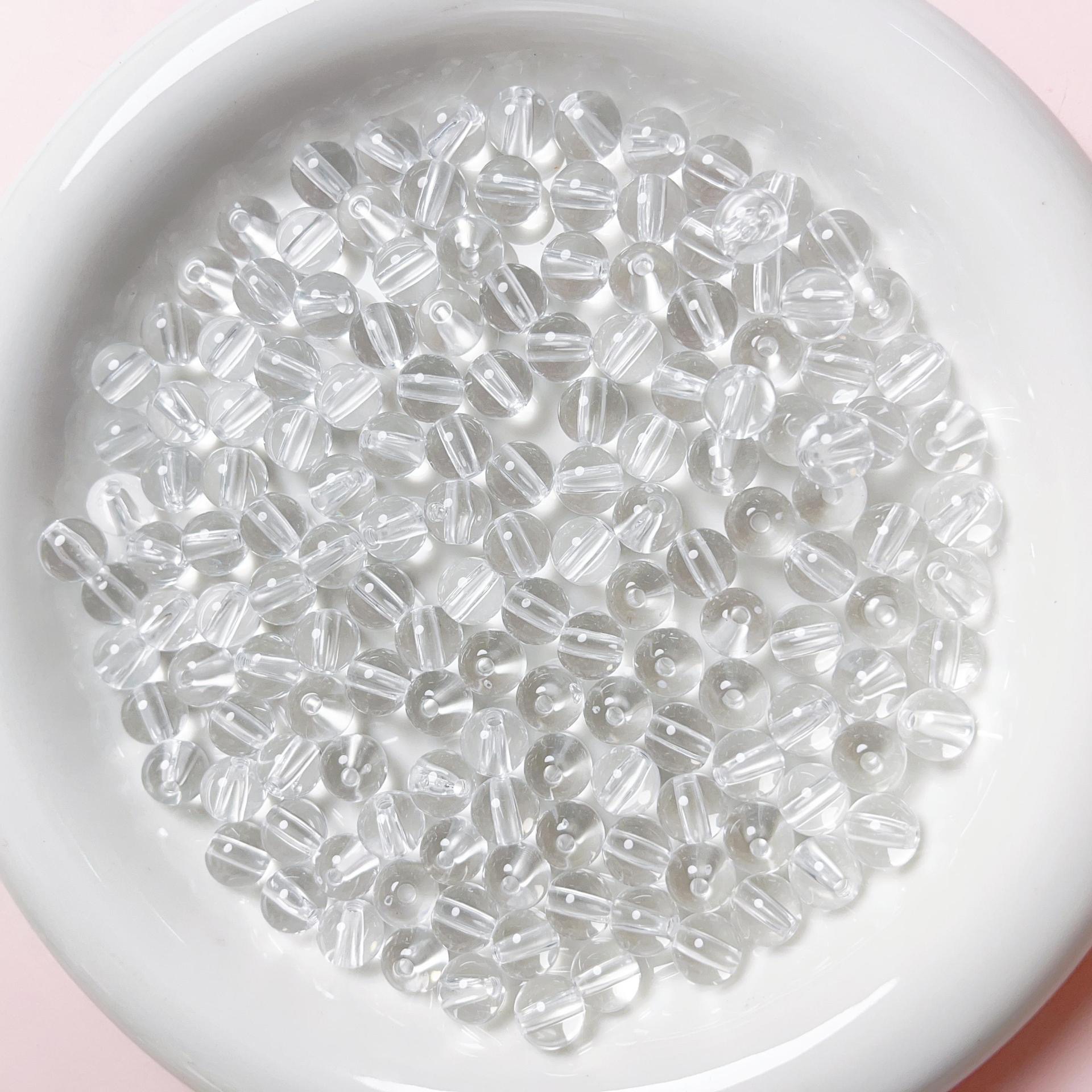 3-16mm acrylic special A transparent straight-hole round beads, loose beads, diy mobile phone chain, keychain, bag bead material pic 1