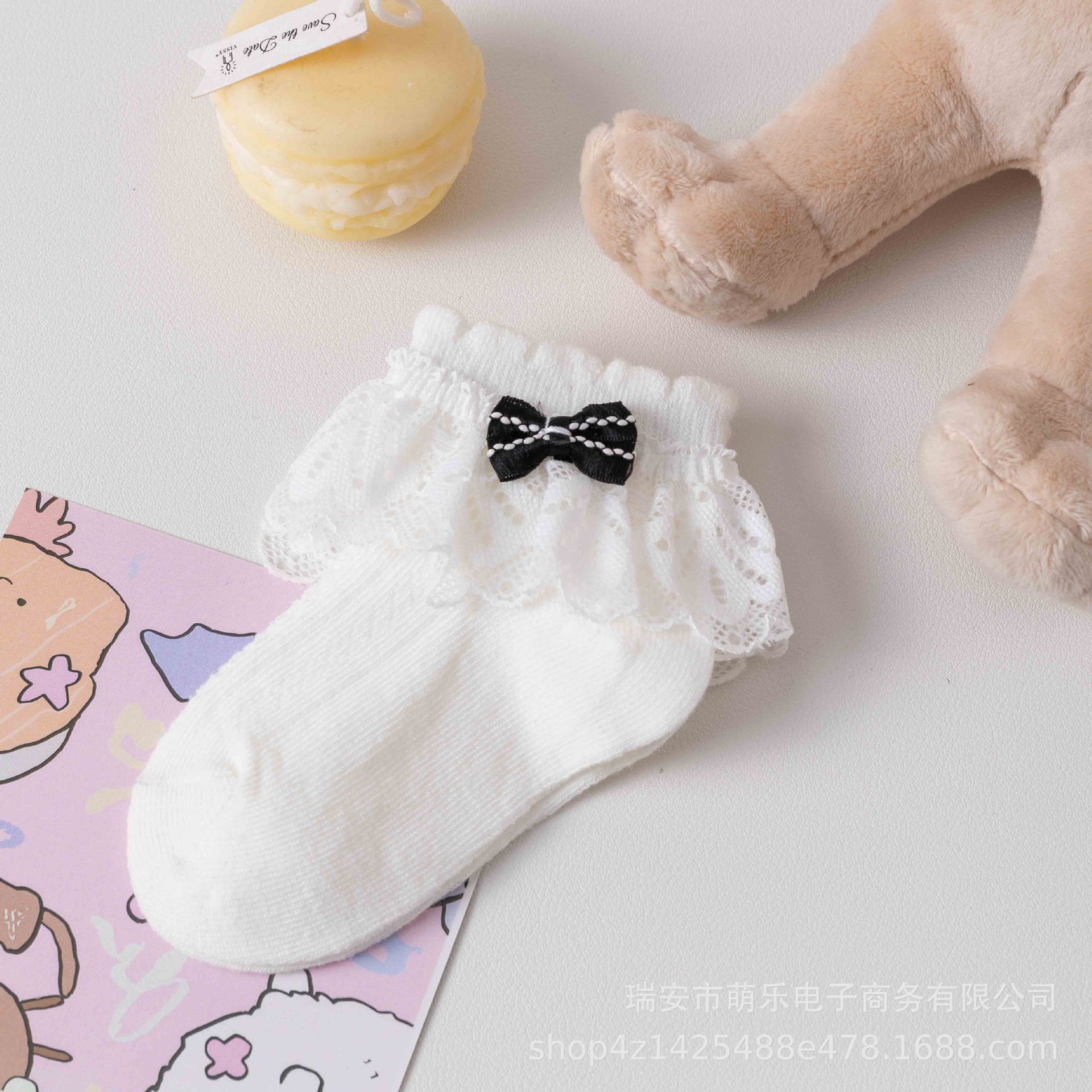 新生婴儿女童蕾丝花边袜棉透气舒适网眼薄款蝴蝶结花边宝宝袜详情25